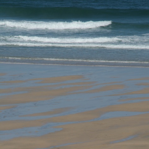 c08117: semi-abstract photo (beach and breaking waves) by Ewart Shaw