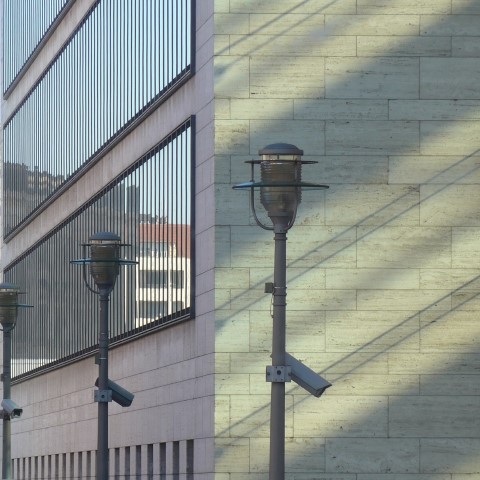 d10402: semi-abstract photo (reflections, shadows and lights in Berlin street) by Ewart Shaw